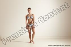 Nude Gymnastic poses Woman White Moving poses Slim long brown Dynamic poses Pinup